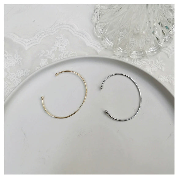 Simple Electroplated Copper U Shaped Bracelet Light Luxury Geometric Open Cuff Bracelet