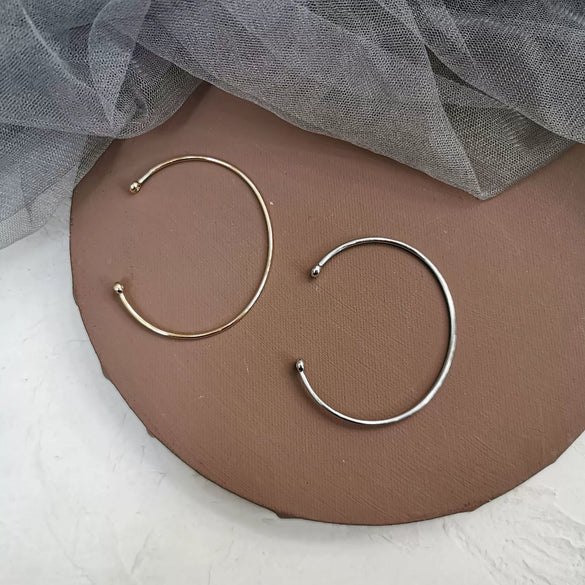 Simple Electroplated Copper U Shaped Bracelet Light Luxury Geometric Open Cuff Bracelet