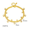 Simple Elegant All Match Irregular Round Diamond Chain Titanium Steel Jewelry Bracelet With Geometric Pattern And Electroplating