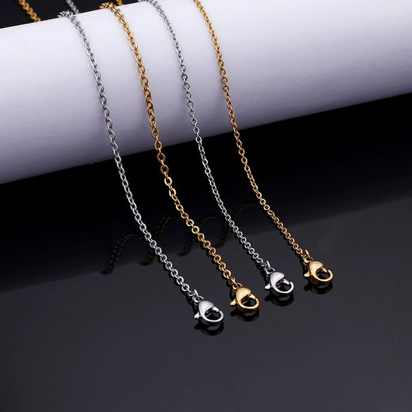 Simple Elegant Cold Style Cross Titanium Steel Geometric Welded Necklace For Women