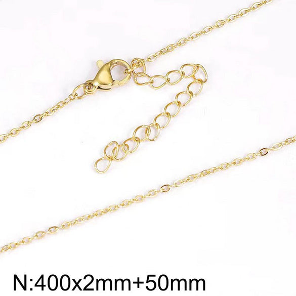 Simple Elegant Cold Style Cross Titanium Steel Geometric Welded Necklace For Women