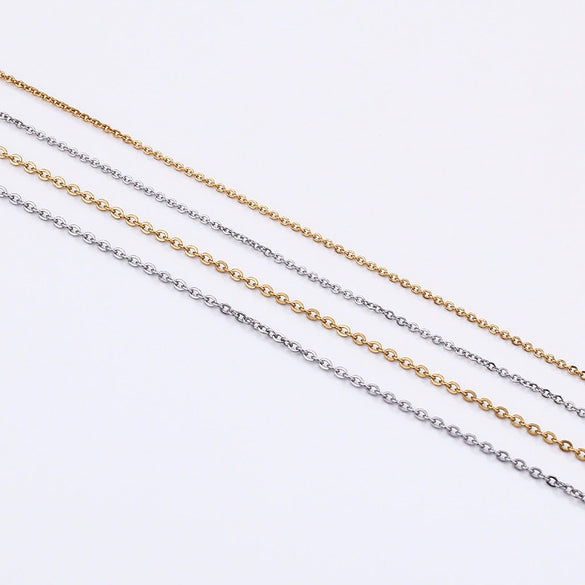 Simple Elegant Cold Style Cross Titanium Steel Geometric Welded Necklace For Women