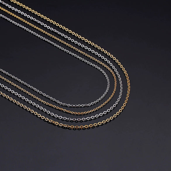 Simple Elegant Cold Style Cross Titanium Steel Geometric Welded Necklace For Women