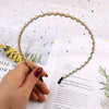 Simple Elegant Crystal Beaded Headband Diamond Style Hair Hoop Face Wash Headwear For Women