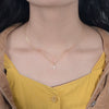 Simple Elegant Diamond Cross Sterling Silver 925 Silver Necklace For Women With Geometric Design