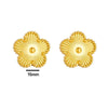 Simple Elegant Fiveleaf Flower Clover Jewelry Suit For Women Geometric Pattern Titanium Steel Laser Electroplated