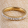 Simple Elegant Geometric Diamond Ring For Women In Titanium Steel Minimalist Fashion Jewelry