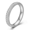 Simple Elegant Geometric Diamond Ring For Women In Titanium Steel Minimalist Fashion Jewelry
