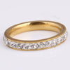 Simple Elegant Geometric Diamond Ring For Women In Titanium Steel Minimalist Fashion Jewelry