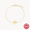 Simple Elegant S925 Sterling Silver Twelve Constellation Geometric Bracelet For Women Electroplated