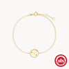 Simple Elegant S925 Sterling Silver Twelve Constellation Geometric Bracelet For Women Electroplated