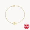 Simple Elegant S925 Sterling Silver Twelve Constellation Geometric Bracelet For Women Electroplated