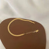 Simple Elegant Snake Bone Titanium Steel Women's Bracelet With Geometric Design And Electroplating
