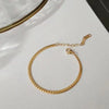 Simple Elegant Snake Bone Titanium Steel Women's Bracelet With Geometric Design And Electroplating