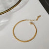 Simple Elegant Snake Bone Titanium Steel Women's Bracelet With Geometric Design And Electroplating