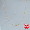 Simple Elegant Women's S925 Sterling Silver Pearl Stacked Collarbone Necklace With Geometric Design And Electroplating Process