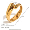 Simple Exaggerated Stainless Steel 18K Gold Plated Double Snake Head Cast Fashion Ol Geometry Bracelet For Women