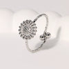 Simple Exquisite Fashionable Versatile Daisy Flower Ring High Grade Gold Plated Adjustable Stainless Steel Ring