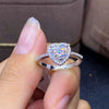 Simple Exquisite Heart Pattern Alloy Ring With Electroplated Finish Fashion Jewelry For Unisex