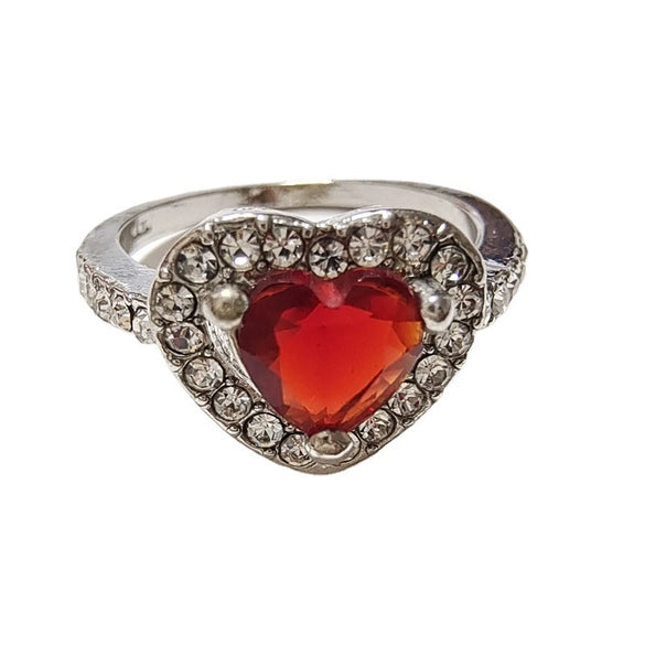 Simple Exquisite Heart Pattern Alloy Ring With Electroplated Finish Fashion Jewelry For Unisex