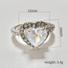 Simple Exquisite Heart Pattern Alloy Ring With Electroplated Finish Fashion Jewelry For Unisex