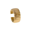 Simple Fashion All Match Punk Niche Design Geometric Stainless Steel Finger Ring With Electroplating