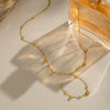 Simple Fashion Ball Ins Popular Stainless Steel Geometric Necklace For Girls With Electroplating