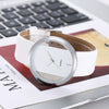 Simple Fashion Casual Universal Quartz Watch With Alloy Case Imitation Leather Strap And Rose Gold Pin Buckle Round Dial