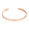 Simple Fashion Copper Bracelet With Real Gold Plated Smooth Arc Open Cuff Geometric Style For Women