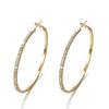Simple Fashion Rhinestone-encrusted Alloy Big Hoop Earrings Nhpf145217
