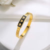 Simple Fashion Drop Oil Love Titanium Steel Polished Bracelet For Female