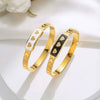 Simple Fashion Drop Oil Love Titanium Steel Polished Bracelet For Female