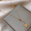 Simple Fashion Exquisite Gold Love Pull Titanium Steel Necklace For Women All Match Clavicle Chain Temperament Trendy Not Fading