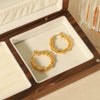 Simple Fashion Geometric Stainless Steel Hoop Earrings With Electroplating For Women