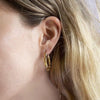 Simple Fashion Geometric Stainless Steel Hoop Earrings With Electroplating For Women