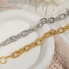 Simple Fashion Joker Chain Bracelet For Women Titanium Steel Accessories With Geometric Pattern And Pvd Vacuum Real Gold Electroplating