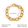 Simple Fashion Joker Chain Bracelet For Women Titanium Steel Accessories With Geometric Pattern And Pvd Vacuum Real Gold Electroplating