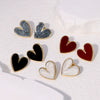 Simple Fashion Love Heartshaped Stainless Steel Earrings With Electroplating For Women