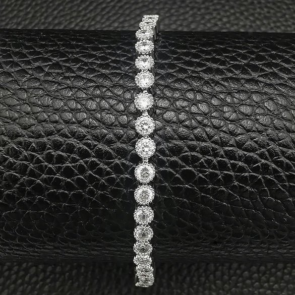 Simple Fashion Round White Zircon Geometric Adjustable Electroplated Ring For Women And Couples