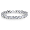 Simple Fashion Round White Zircon Geometric Adjustable Electroplated Ring For Women And Couples