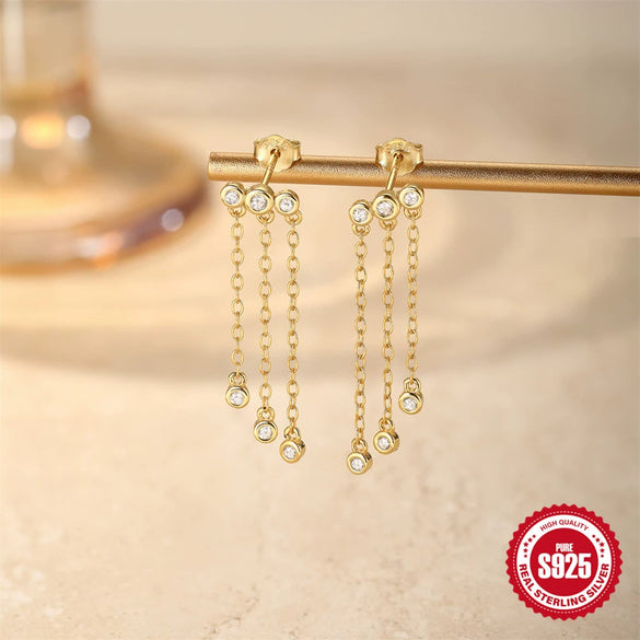 Simple Fashion S925 Sterling Silver Geometric Sunflower Element Glossy Earrings With Zirconia