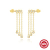Simple Fashion S925 Sterling Silver Geometric Sunflower Element Glossy Earrings With Zirconia