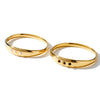 Simple Fashion Stainless Steel Bracelet With Tiger Eye Stone Imitation Pearls And 18K Gold Vacuum Plating For Women