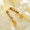 Simple Fashion Stainless Steel Bracelet With Tiger Eye Stone Imitation Pearls And 18K Gold Vacuum Plating For Women