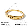 Simple Fashion Stainless Steel Bracelet With Tiger Eye Stone Imitation Pearls And 18K Gold Vacuum Plating For Women