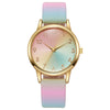Simple Fashion Unisex Neutral Quartz Belt Watch Alloy Case Imitation Leather Strap Round Dial