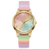 Simple Fashion Unisex Neutral Quartz Belt Watch Alloy Case Imitation Leather Strap Round Dial