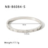 Simple Fashion Women's Heartshaped Stainless Steel Diamond Bracelet With Electroplating