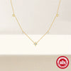 Simple Fashionable S925 Sterling Silver Stacked Four Mans Star Geometric Clavicle Necklace With Zircon