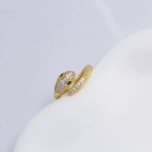 Simple Fashionable Snake Design Copper Jewelry With Real Gold Electroplated For Men And Women